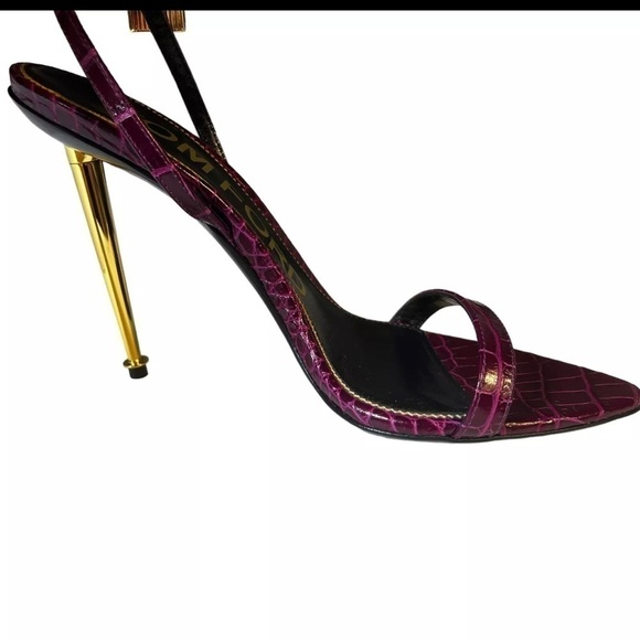Tom Ford Burgundy and Gold Heels - Picture 10 of 16